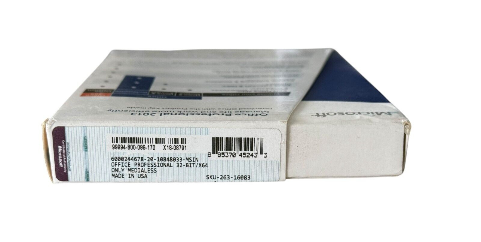 Microsoft Office Professional 2013 32/64 Bit Product Key Card 263-16083