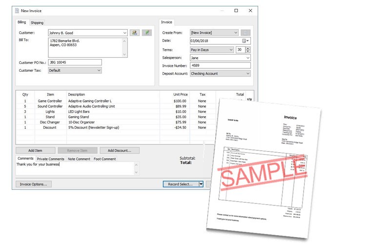Express Accounts Easy Accounting Software for Apple Macintosh NCH