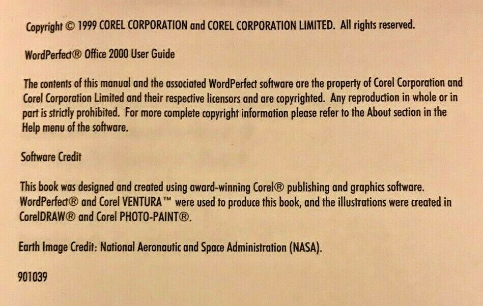 Corel WordPerfect Office 2000 for Windows 95, 98, NT