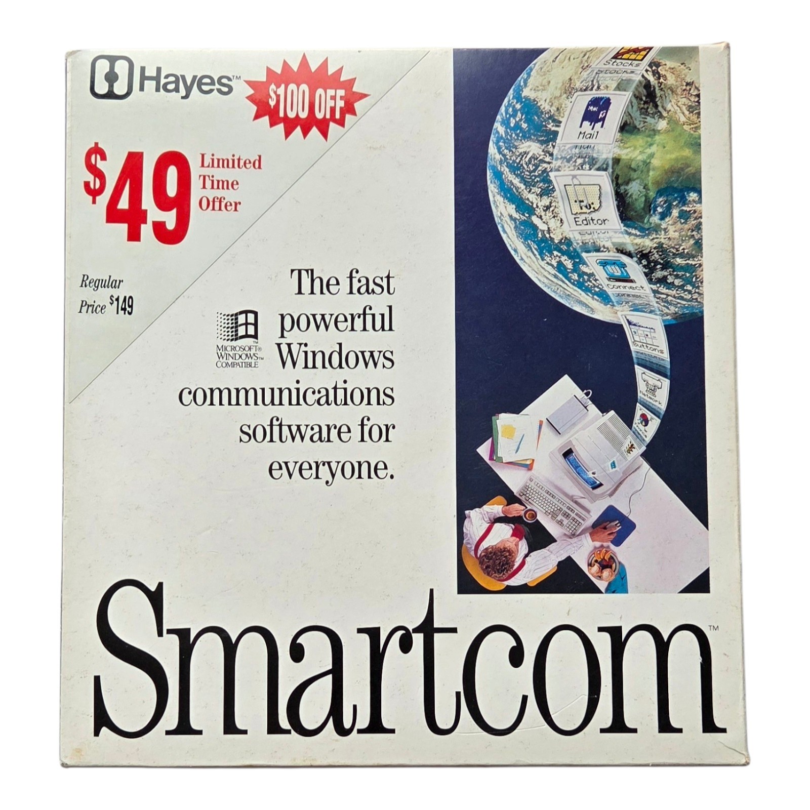 Hayes Smartcom Communication Software for Windows 3.5″ Disks 08-00677
