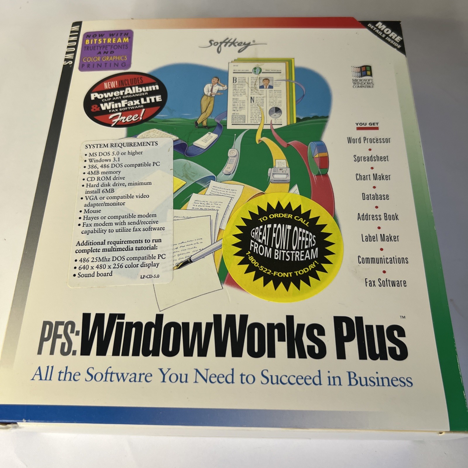 PFS Window Works Plus Windows 3.1 MS DOS 5.0 Or Higher Business Software Kit NEW