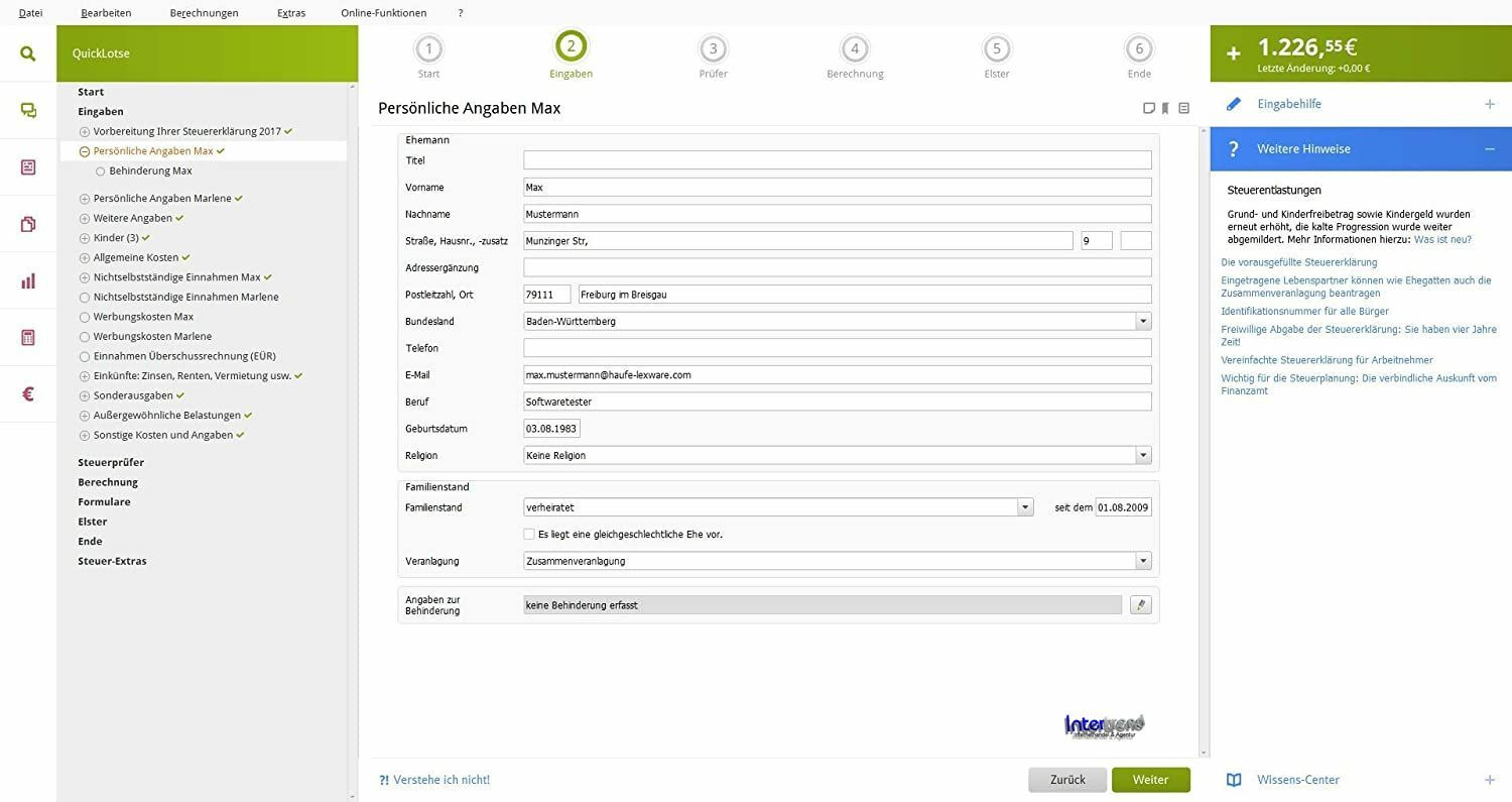 Lexware QuickSteuer Deluxe 2022 Vollversion Box, CD Handbuch Steuerjahr 2021 NEU