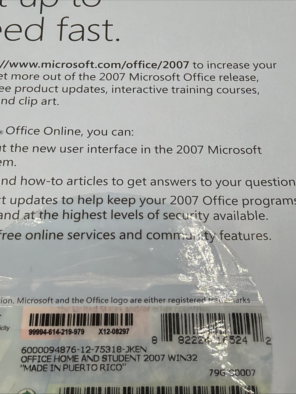 Microsoft Office Home and Student 2007 Complete w/ Product Key OPEN BOX