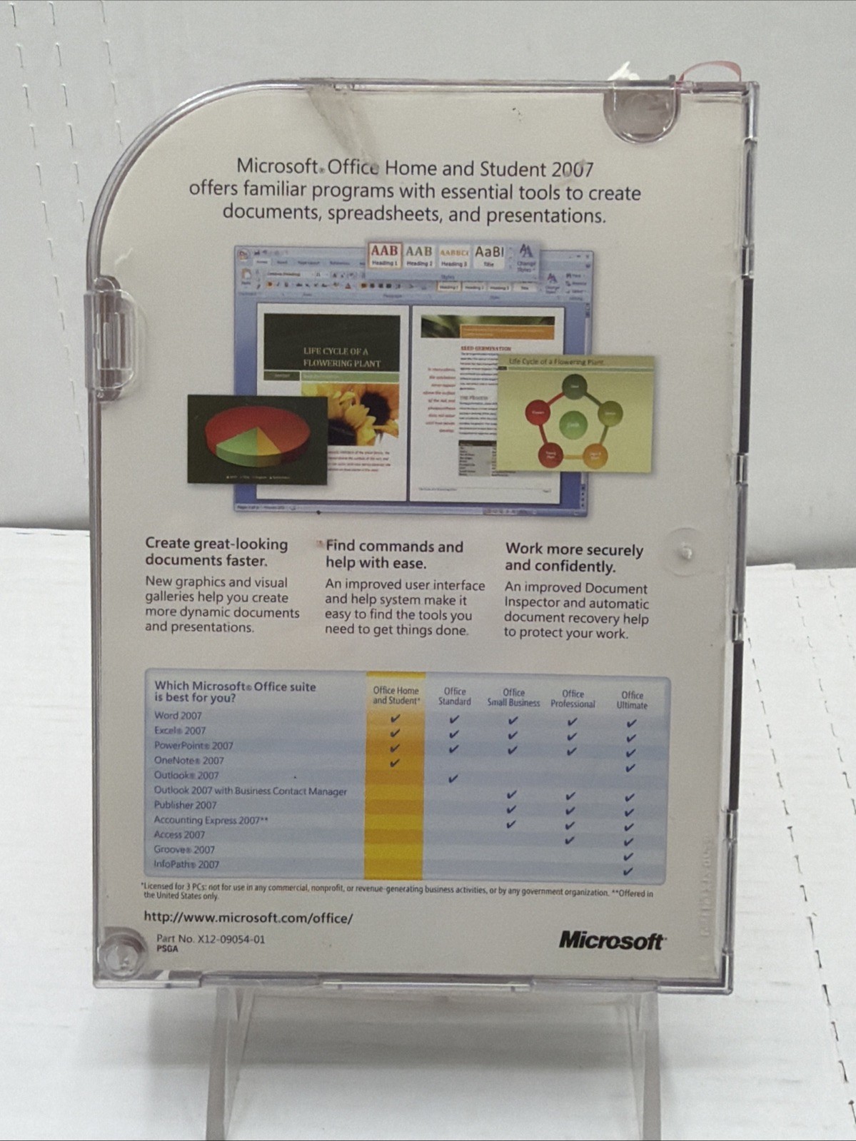 Microsoft Office Home and Student 2007 Complete w/ Product Key OPEN BOX