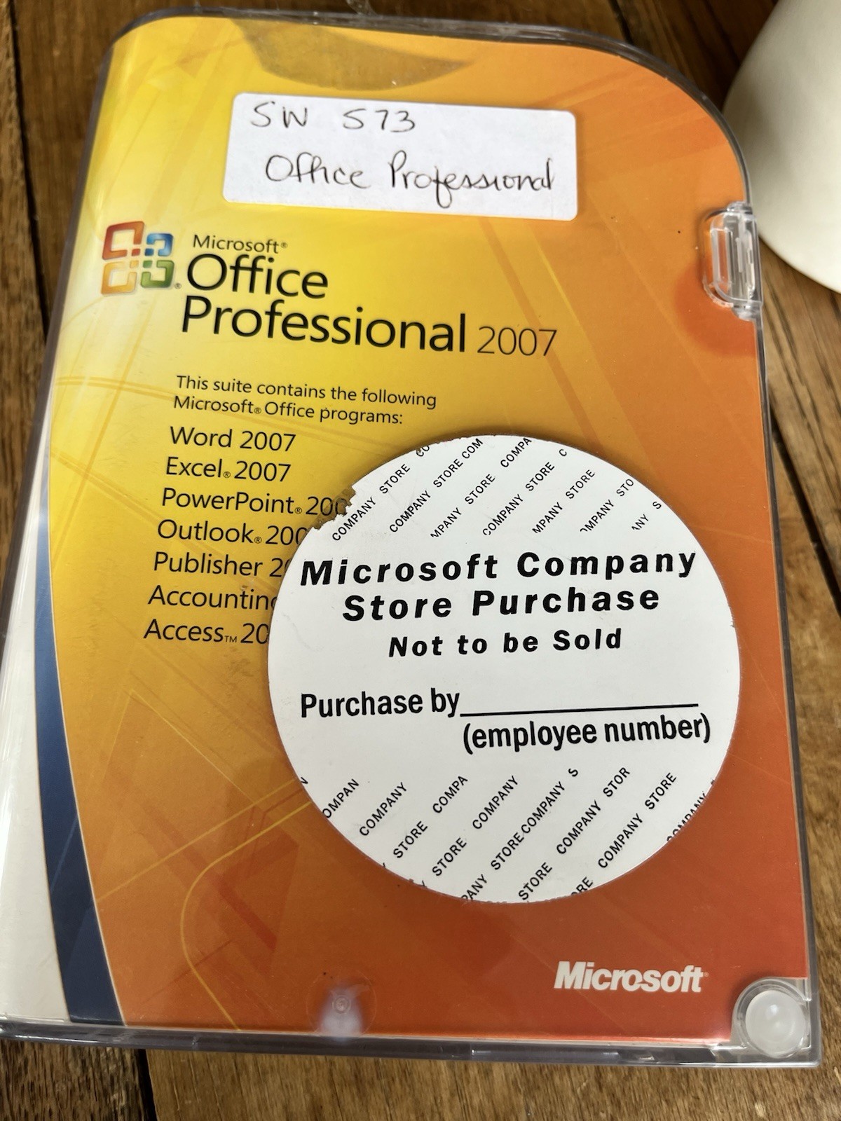 Microsoft Office Professional 2007 Retail Employee Version MS Pro Software