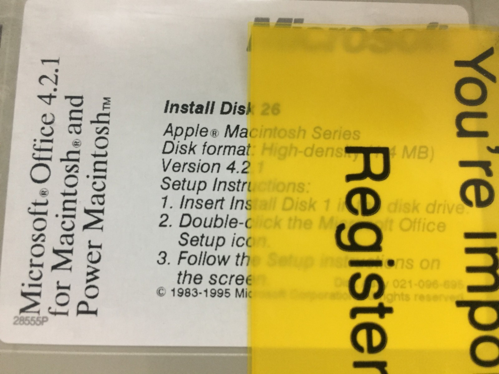 Unopened Microsoft Office 4.2.1 Apple Power Macintosh 34 disks , 1995