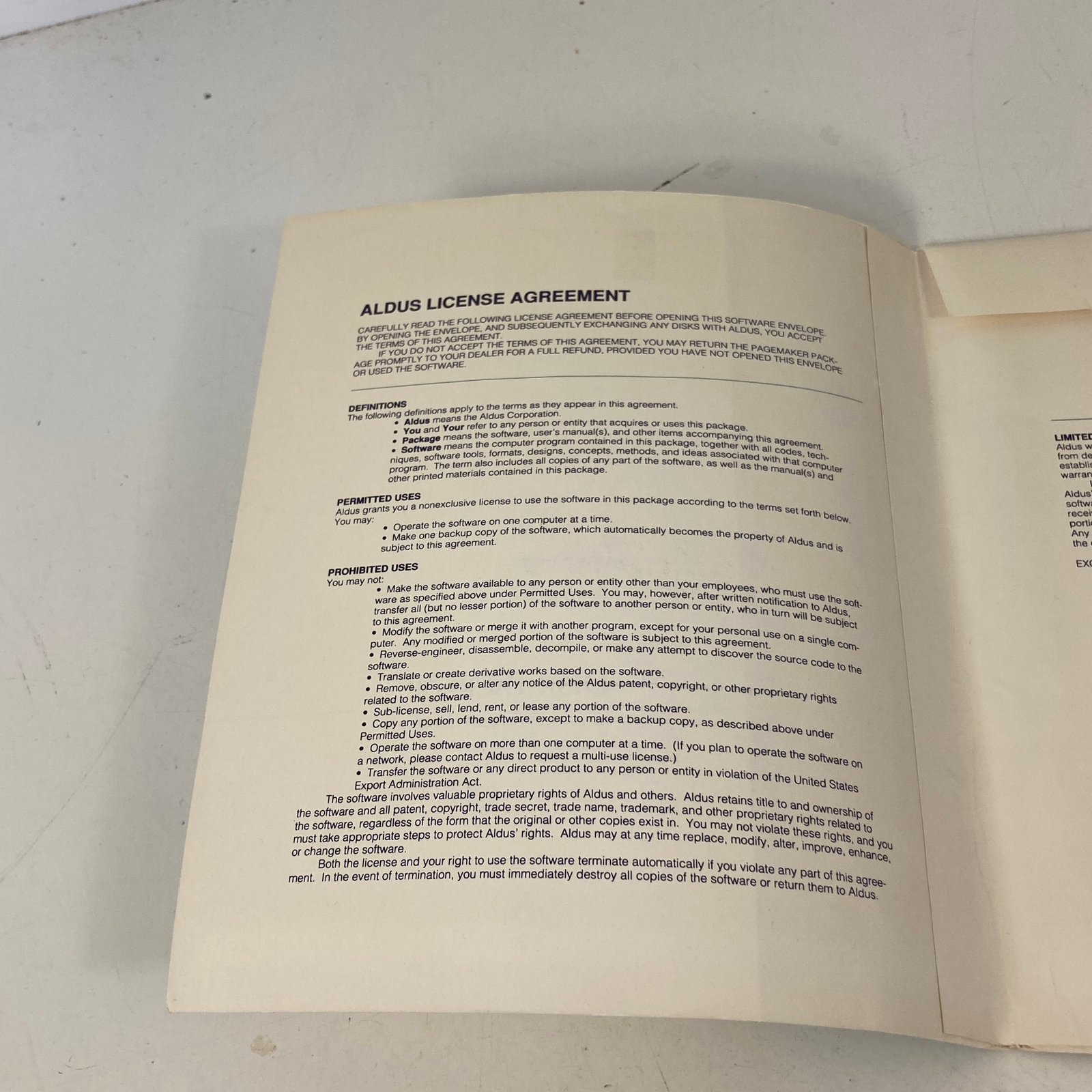 Aldus PageMaker Version 4.00 For Apple Macintosh 3.5″ Floppies 1990