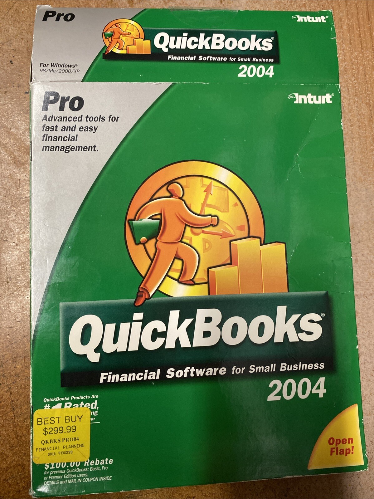 Intuit QuickBooks Pro 2004 with License for Windows 98/ME/2000/XP Used
