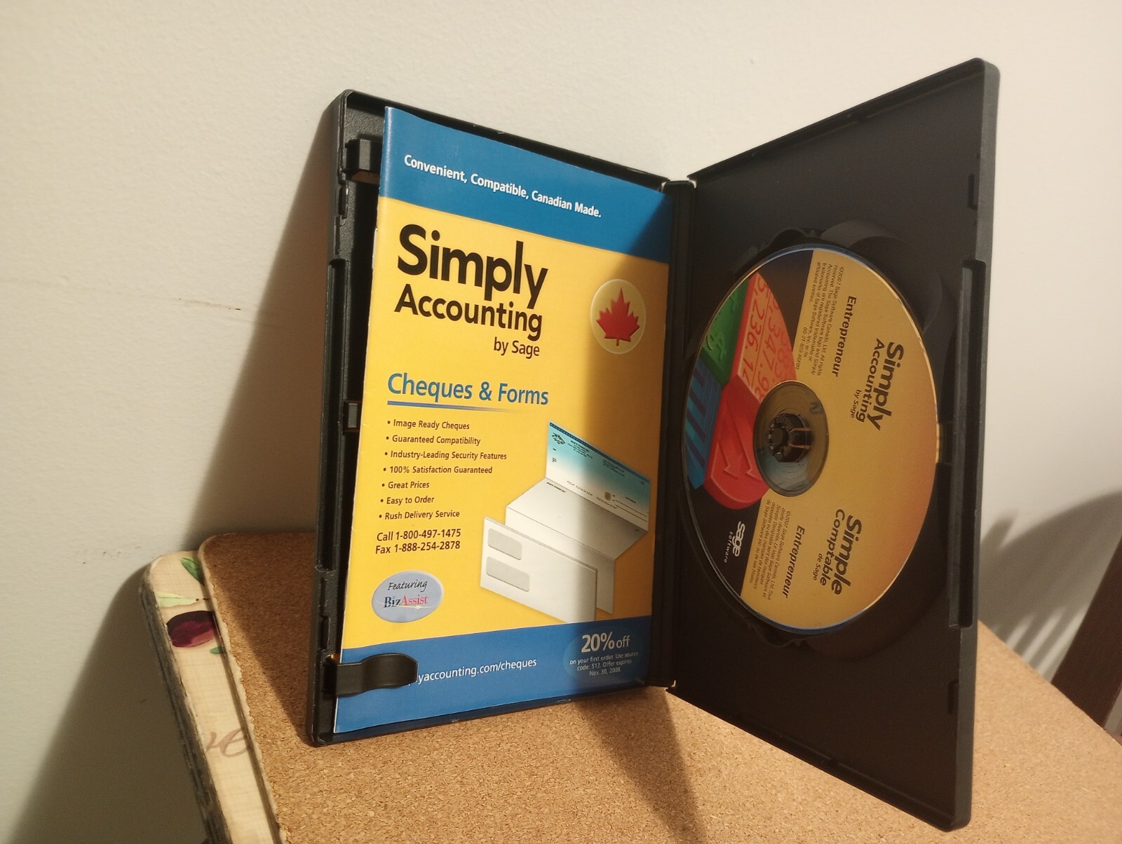 SIMPLY ACCOUNTING BY SAGE 2008 SOFTWARE + SERIAL NUMBER(NO ACTIVATION PIN)