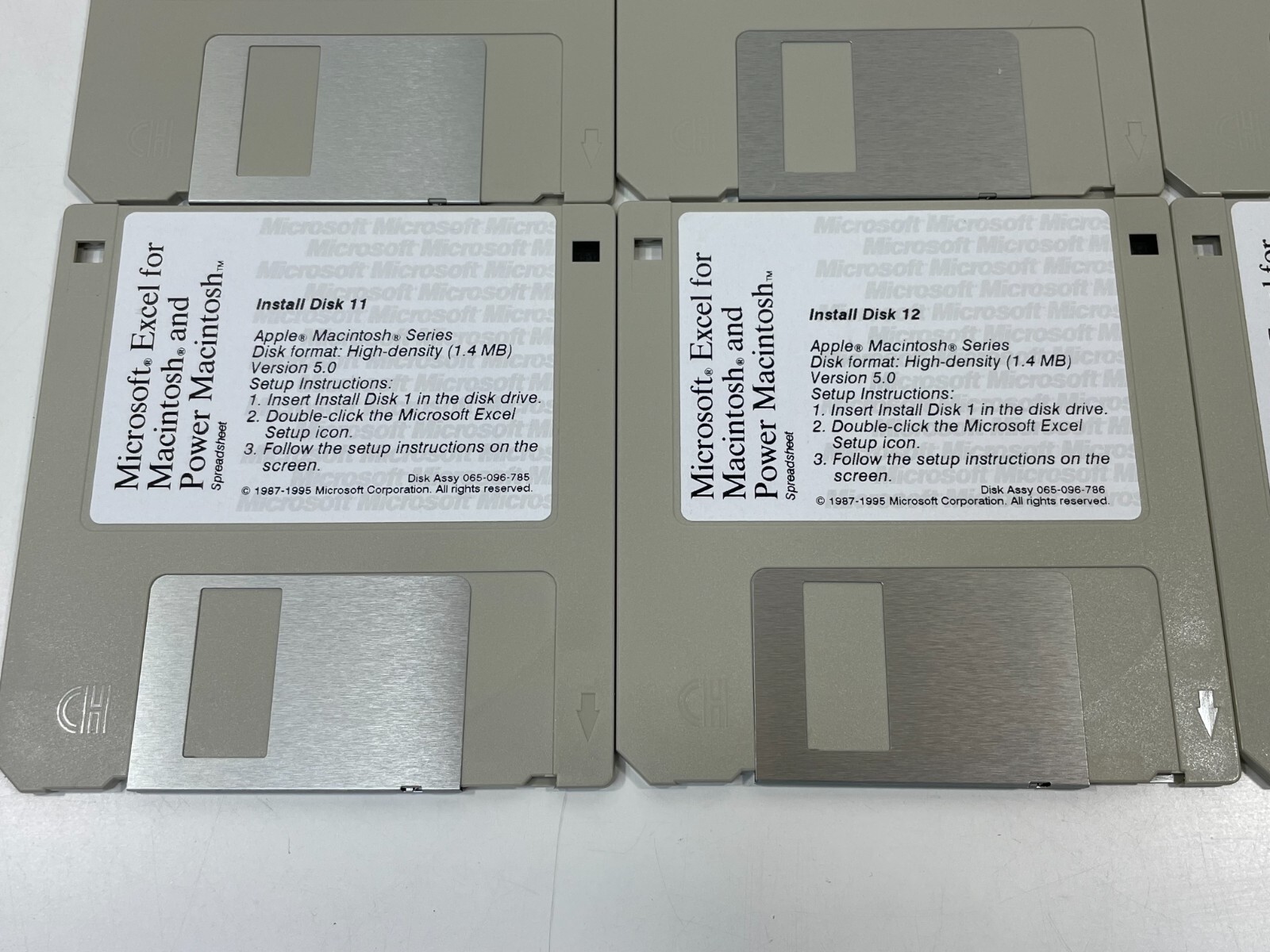 Vintage Microsoft Excel 4.0 Floppy Disks (14-Disks) for Macintosh Software 1985
