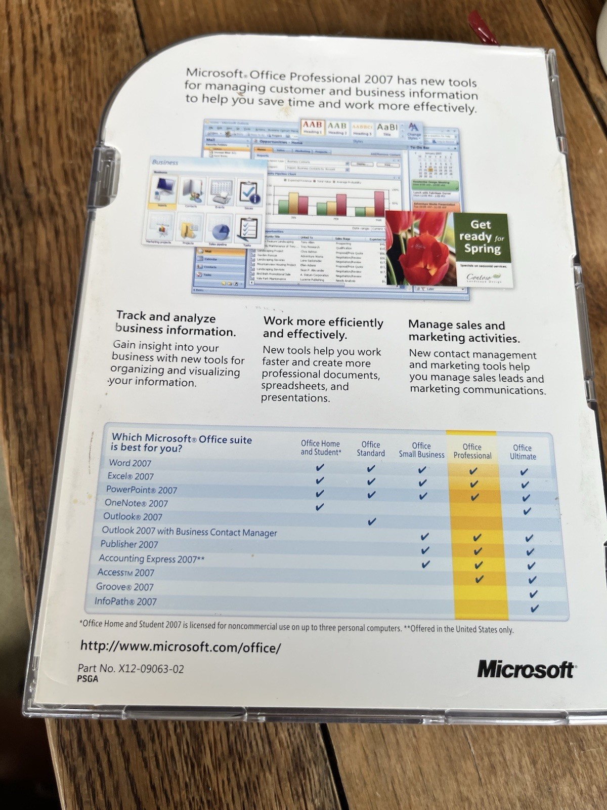 Microsoft Office Professional 2007 Retail Employee Version MS Pro Software