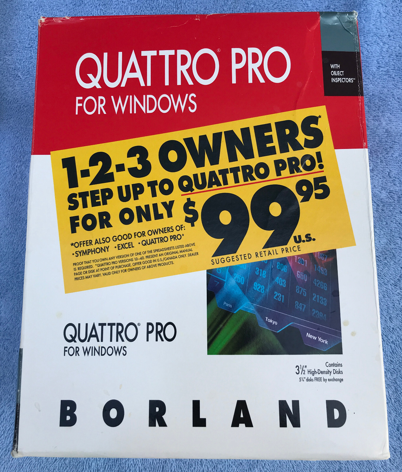 Borland Quattro Pro For Windows Ver 1.0 3.5″ Floppy Disks Guides COMPLETE