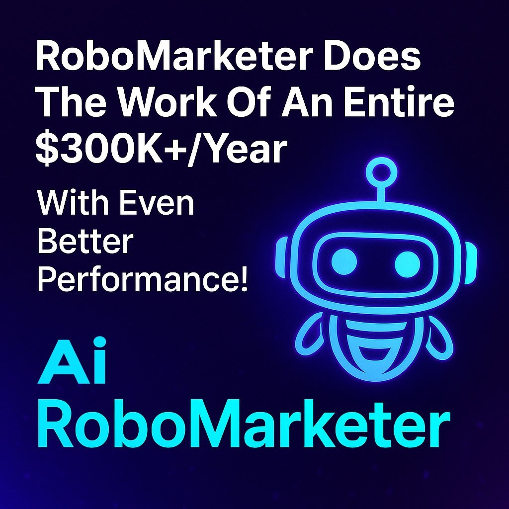 Ai RoboMarketer 12-Month AI Marketing Software Subscription Card – 1 Yr. License