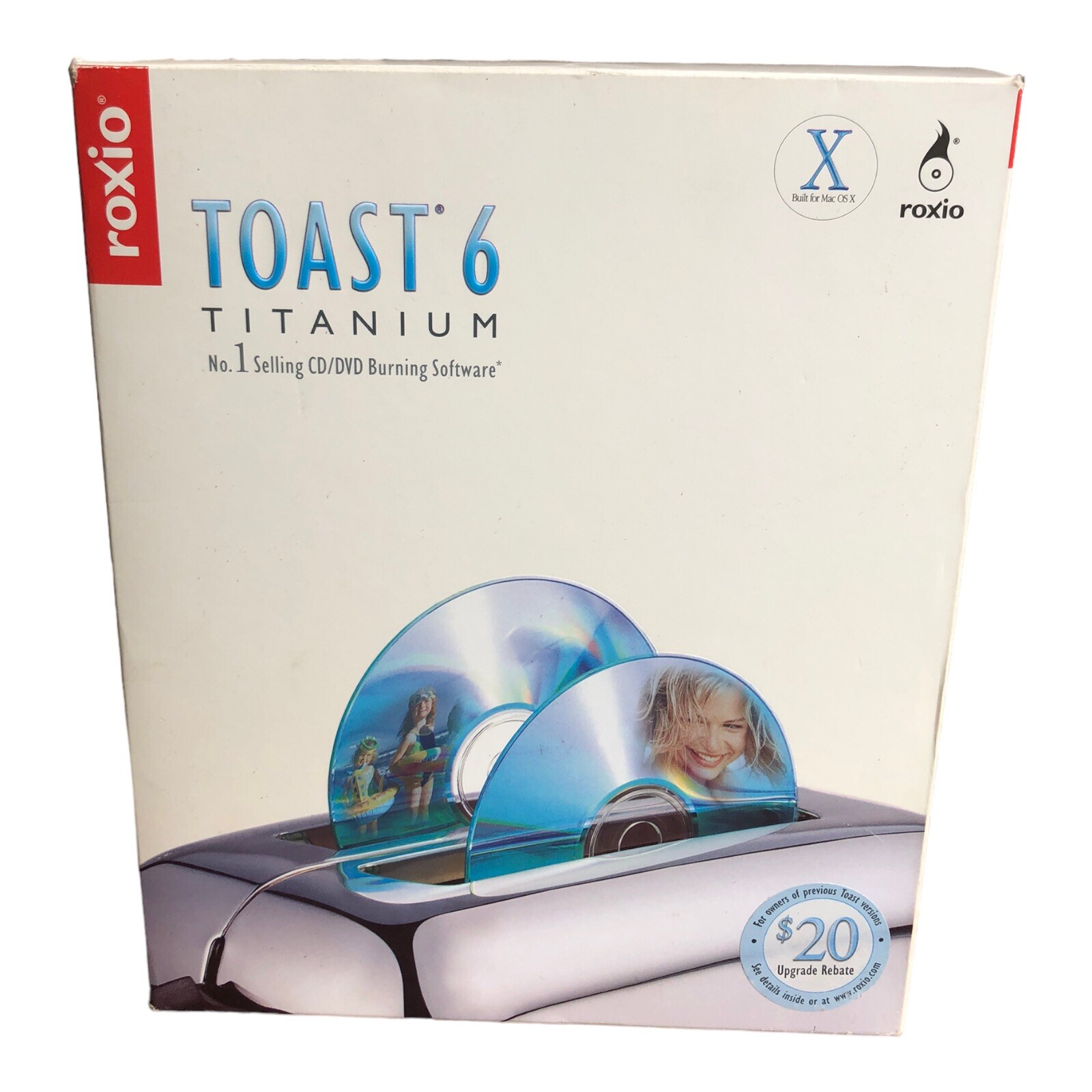 ROXIO TOAST 6 TITANIUM CD/DVD BACKUP SOFTWARE (JMS9) TC Vintage Max OS X PC