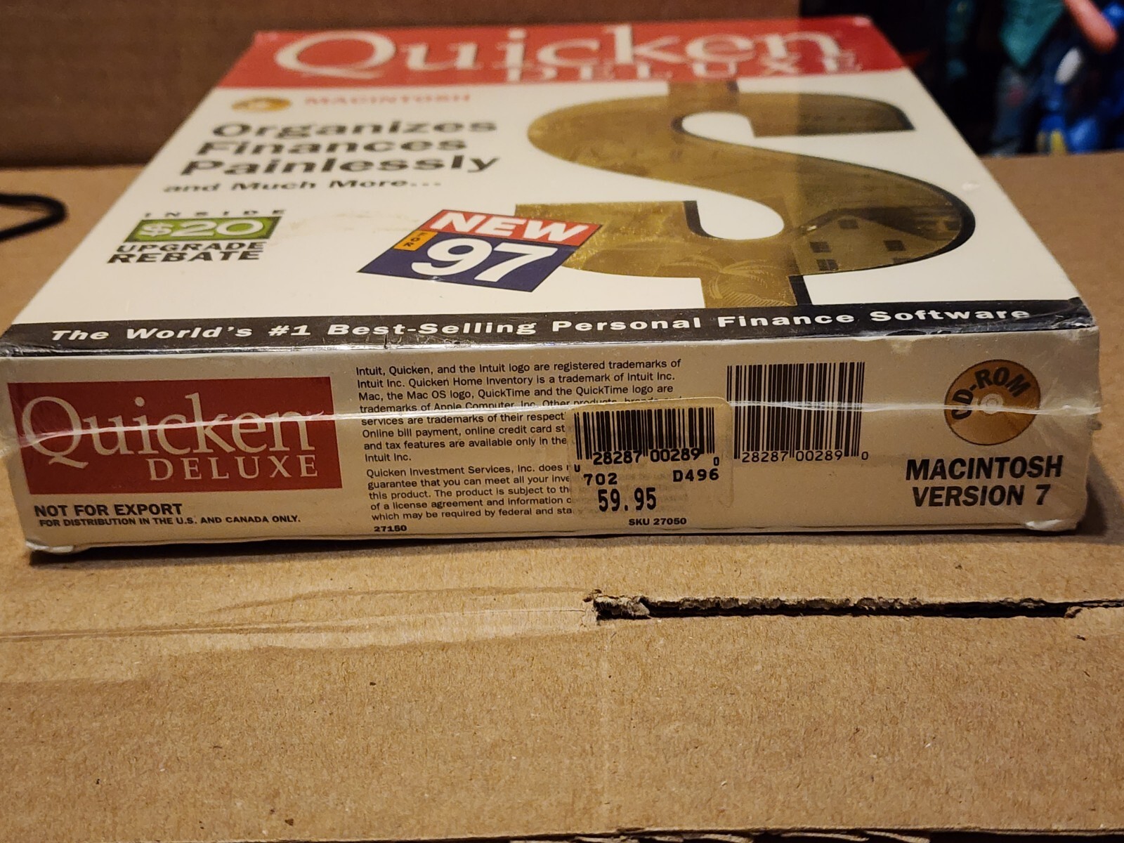 Quicken Deluxe Macintosh Organizes Finances Painlessly for 97 CD-ROM Mac`OS NEW
