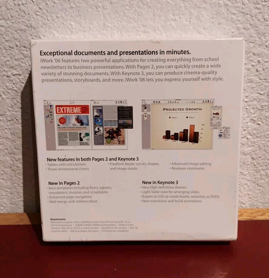 New/Sealed Apple iWork ’06 Mac MA222Z/A Free Shipping