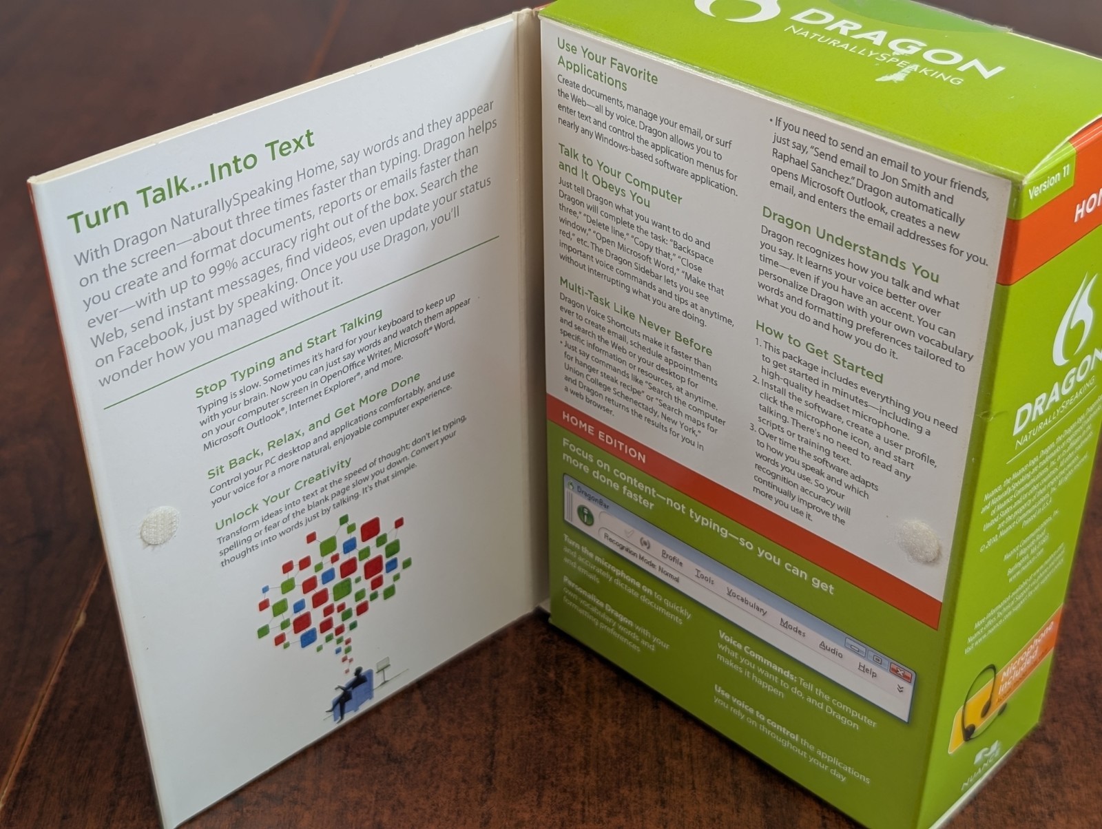 Dragon NaturallySpeaking Home Version 11 Speech Software Microphone Windows 7