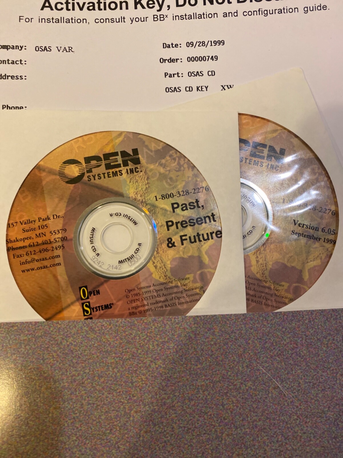 UNUSED COMPLETE Open Systems Accounting Software+ DEV KIT +ACTIVATION KEY