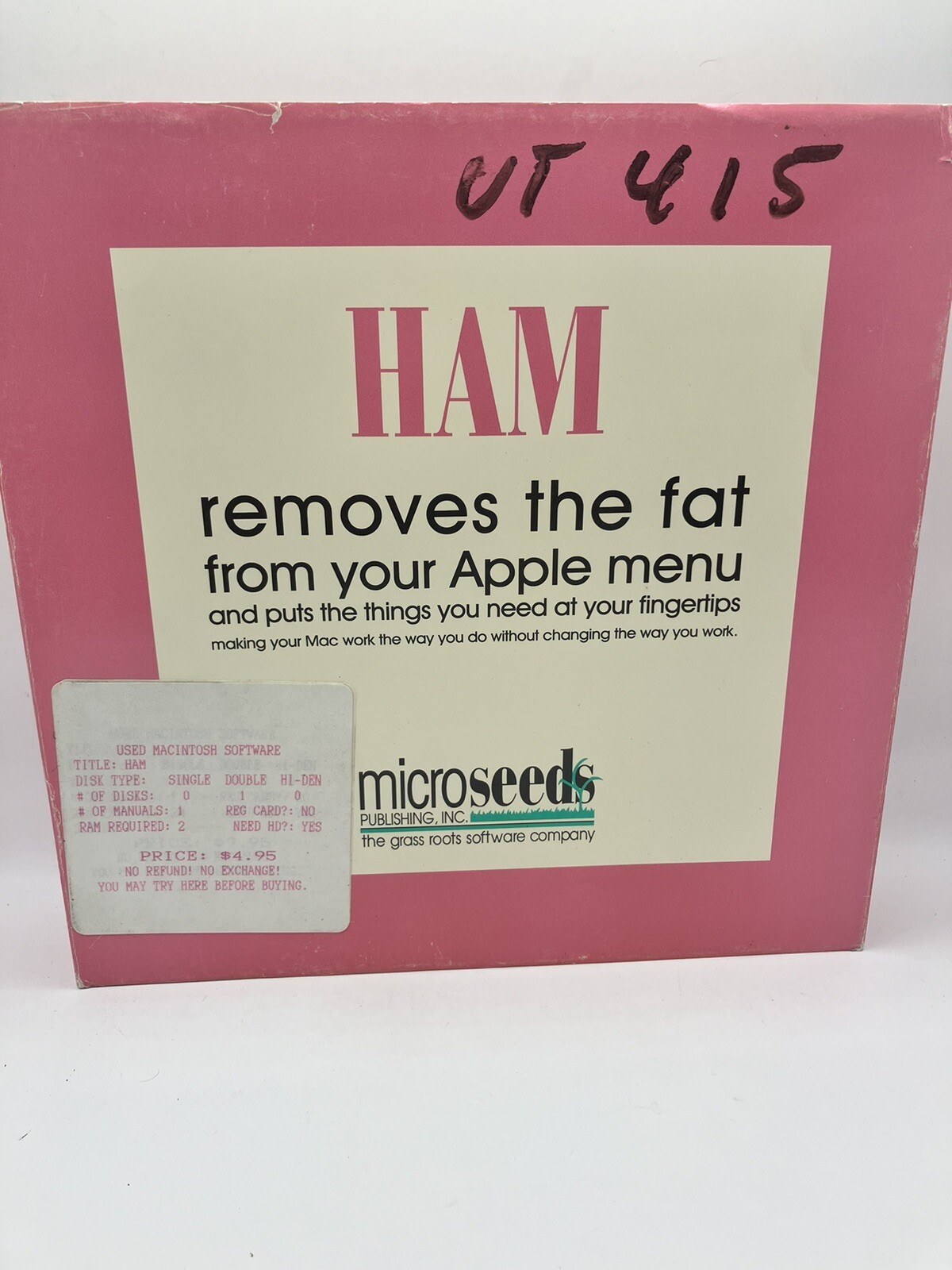 Ham Removes the fat from your Apple menu Micro Seeds Publishing Inc.