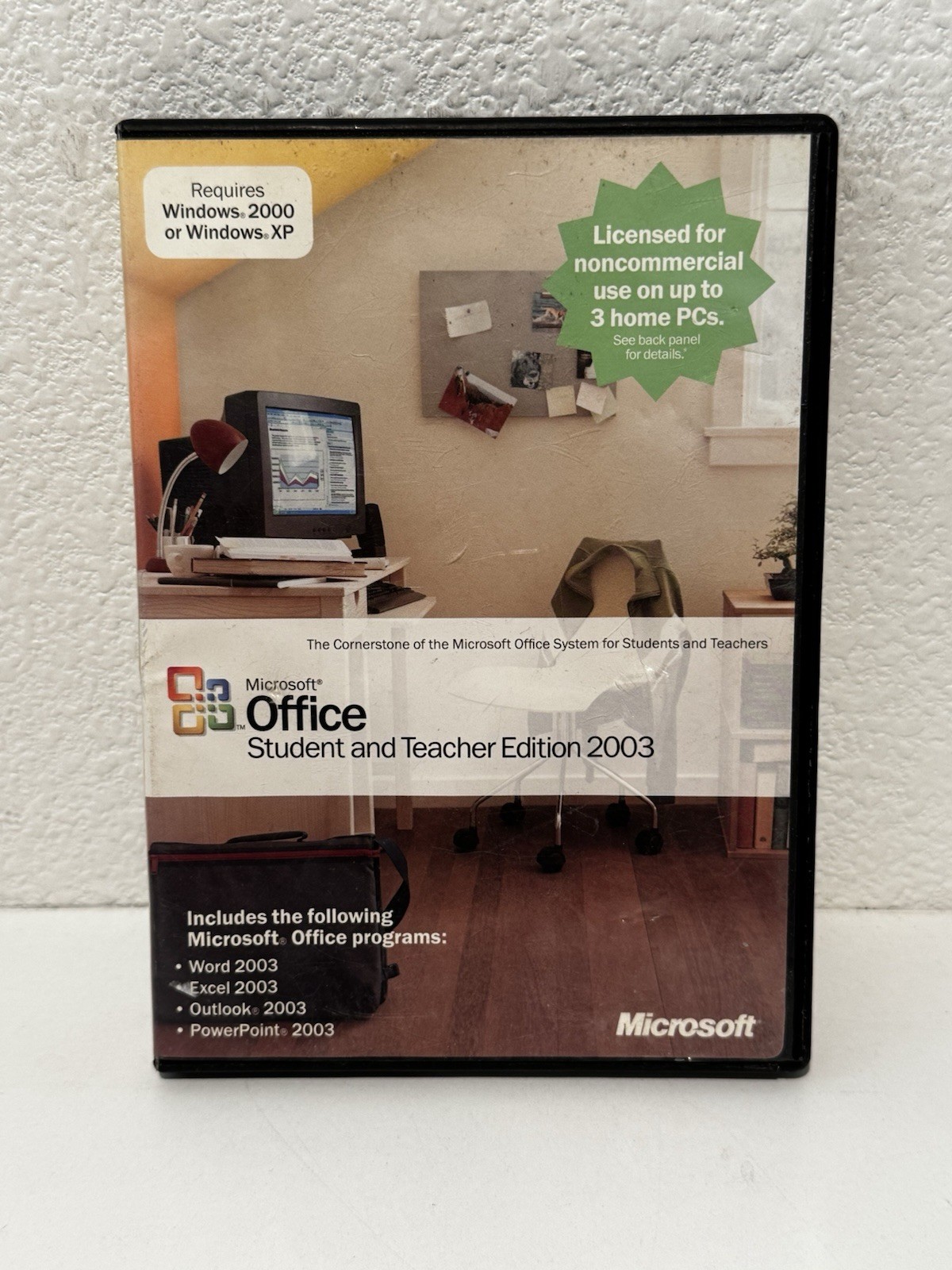 Microsoft Office Student and Teacher Edition 2003 Word Excel 3 User w/ Key CIB