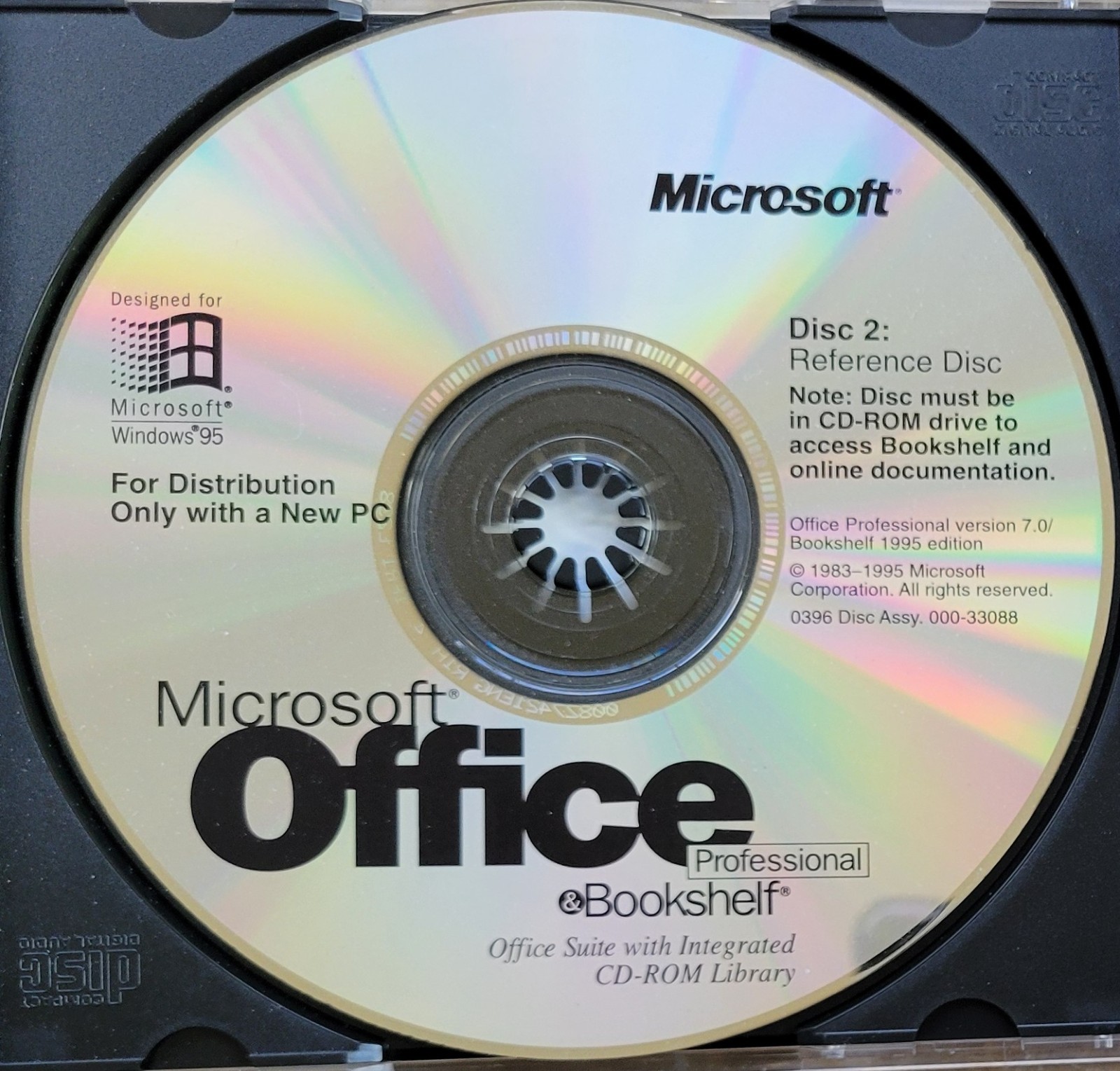 Vintage – Microsoft Office Professional & Bookshelf for Windows 95, 2 CDs, 1995