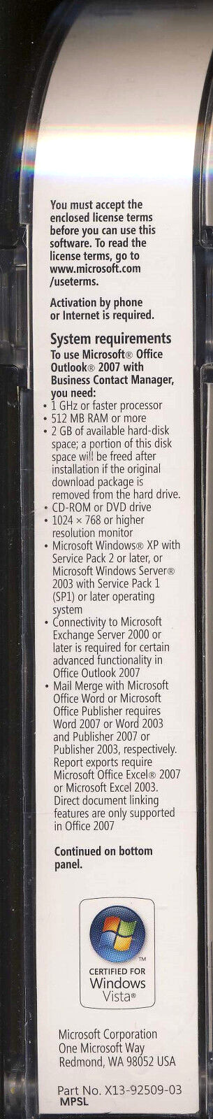Microsoft Office Small Business 2007 with Outlook 2007 Business Contact Manager