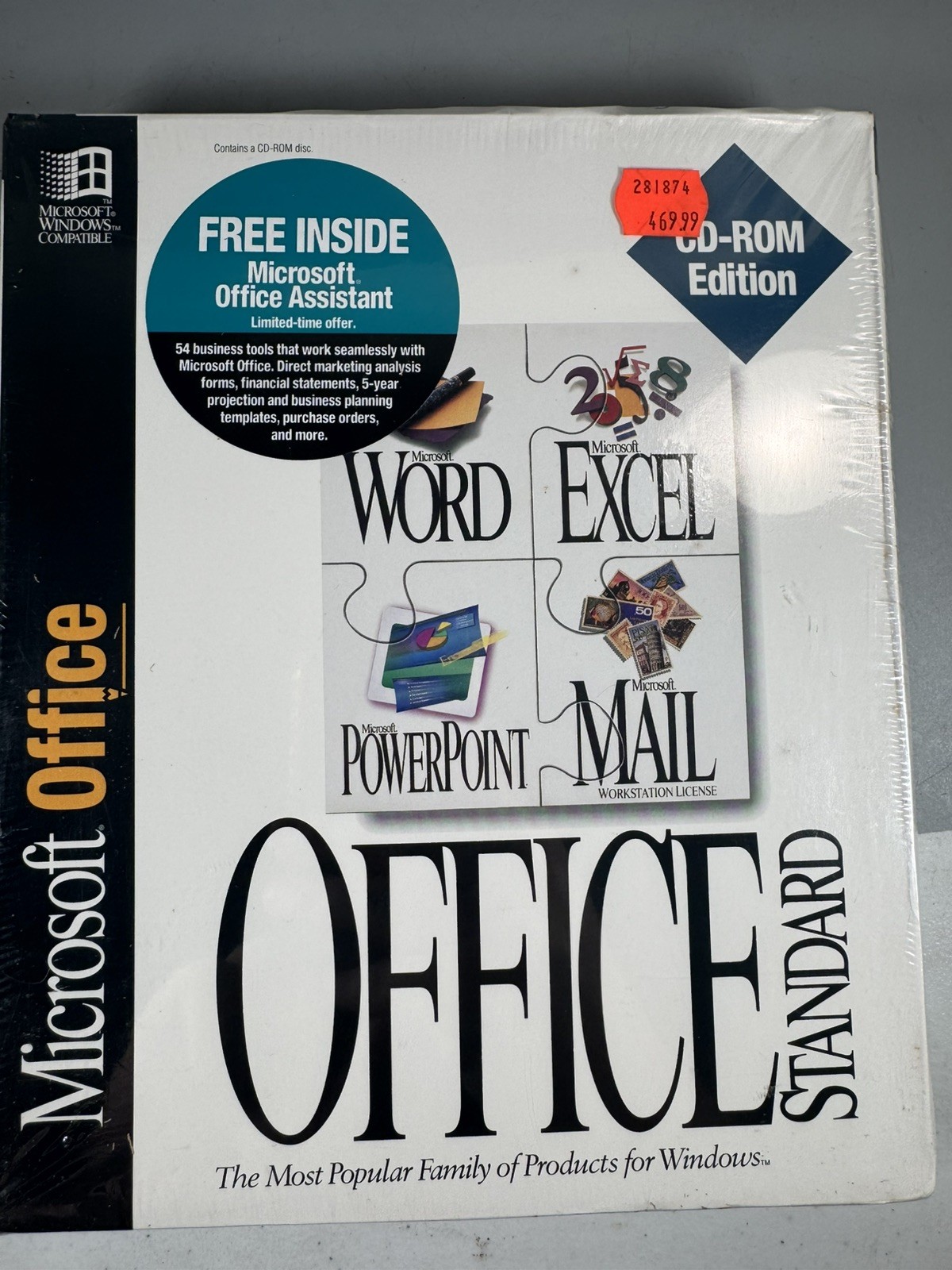Vintage Microsoft Office 4.2 CD-ROM Edition (1994) – Factory Sealed