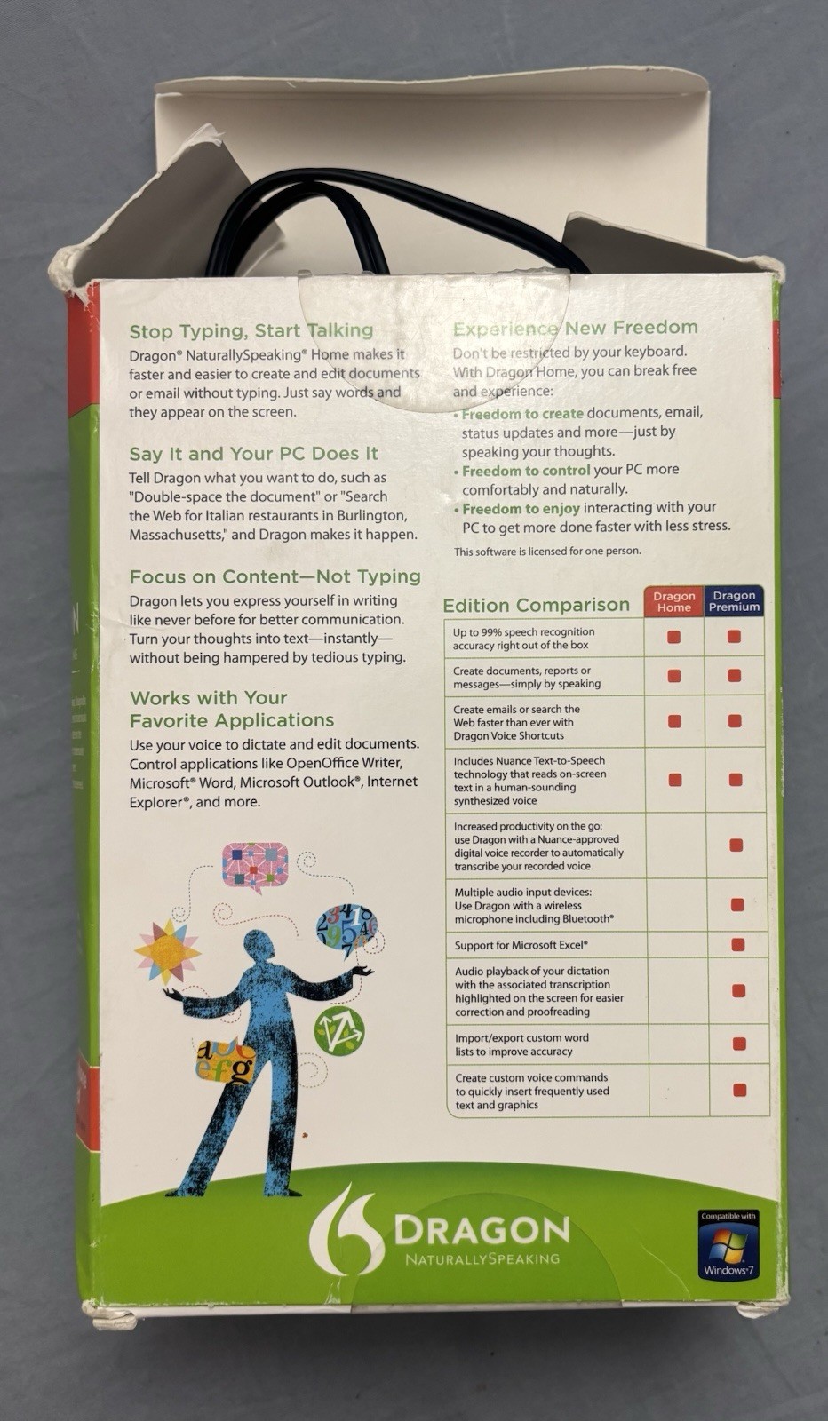 Dragon: Naturally Speaking – Home Version 11 w/ Head Set