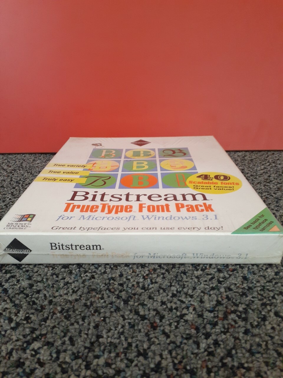 Vintage 1992 Windows Bitstream True Type Font Pack for 3.1 Software | NOS Sealed