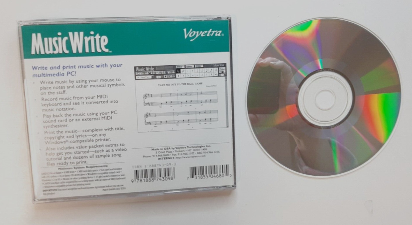 Voyetra Music Write PC CD-ROM 1996