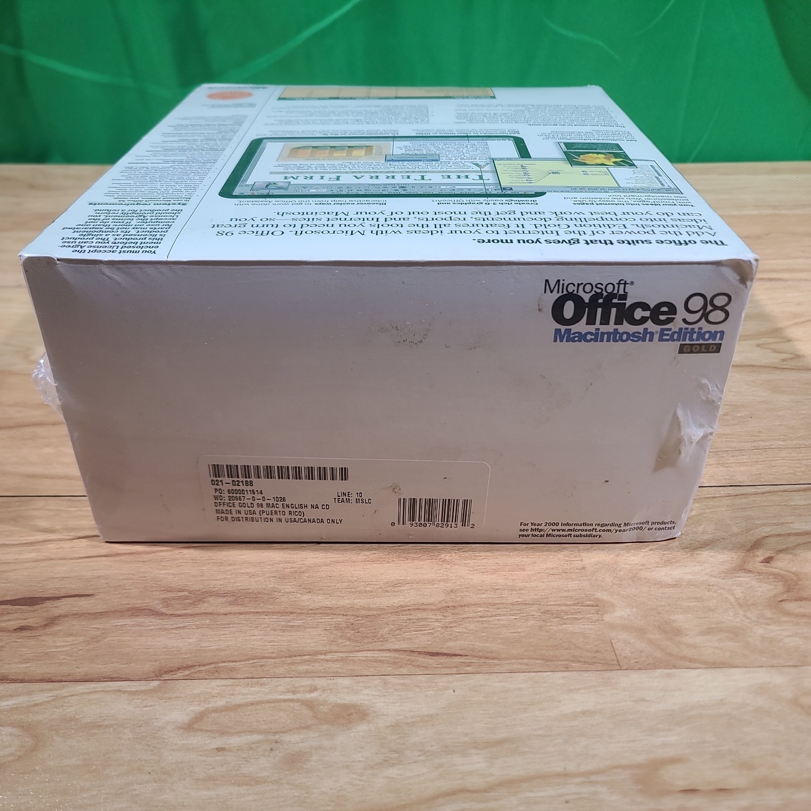 Sealed Microsoft Office 98 Gold Macintosh Edition with Box and manuals Mac
