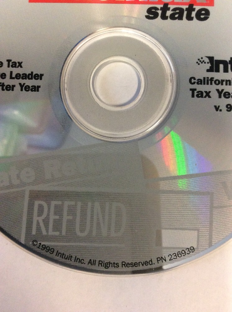 Intuit Quicken MacInTax State California Return Tax Year 1999 V99.00 Disk Only