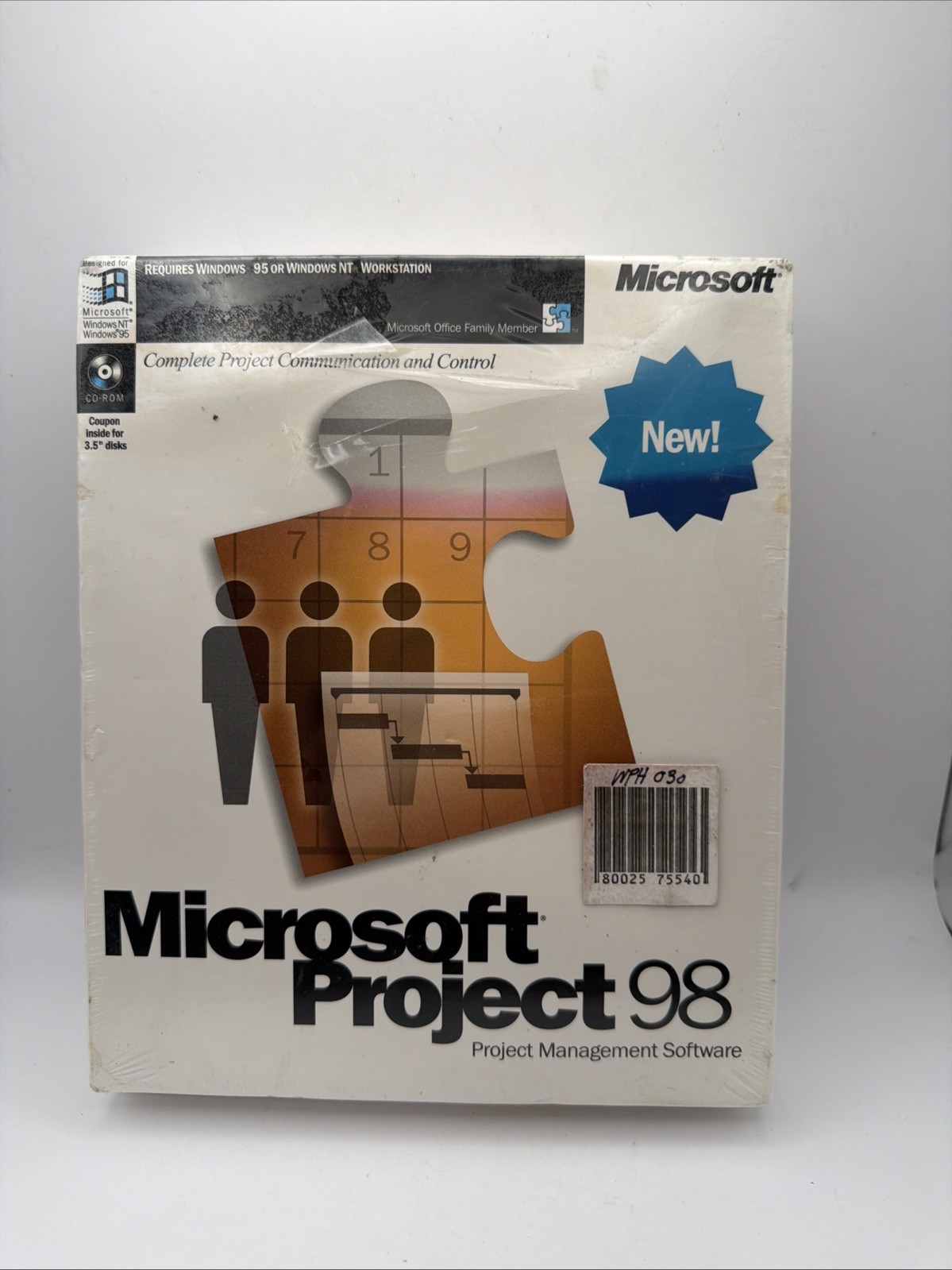 Microsoft Project 98 Full Version For PC Factory Sealed in Retail Box NEW