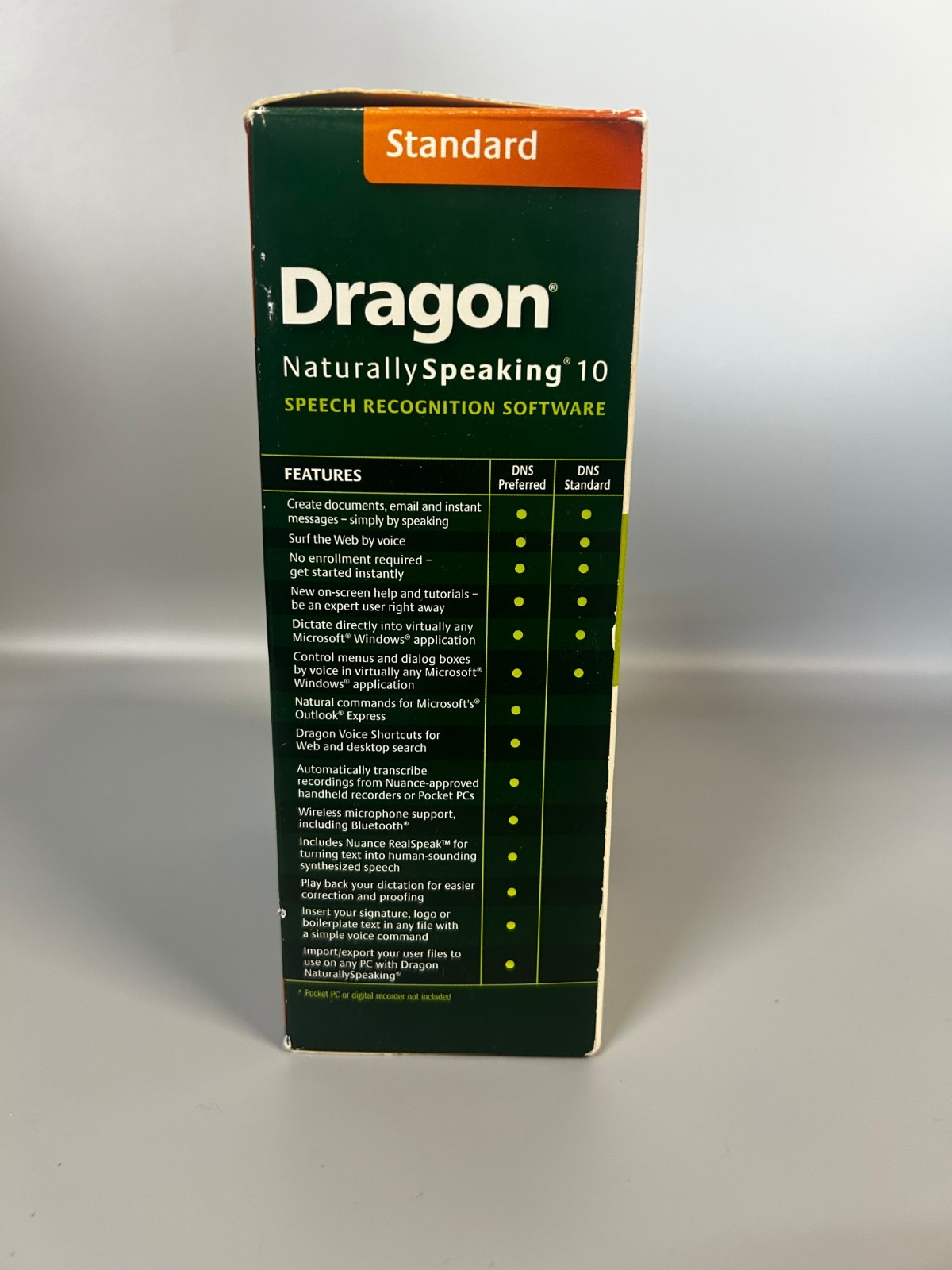 Nuance Dragon NaturallySpeaking 10 Speech Recognition Software Microphone DVD W…
