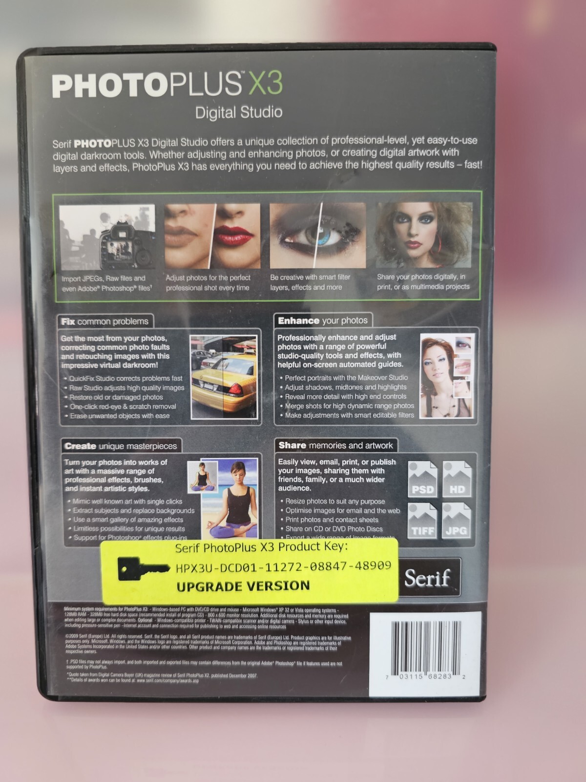 Serif Photoplus x3 Digital Studio CD-ROM- Used