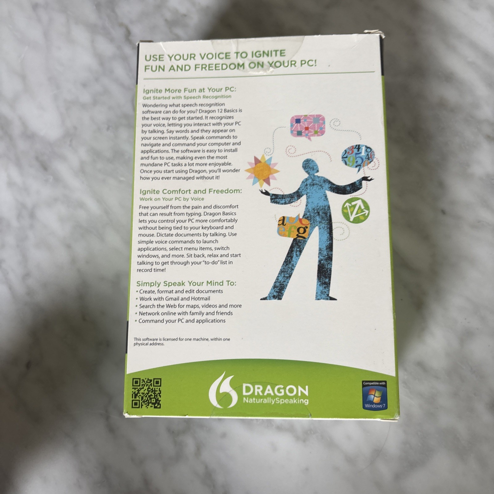 Nuance Dragon NaturallySpeaking 12 Basic Speech Recognition Software App Windows