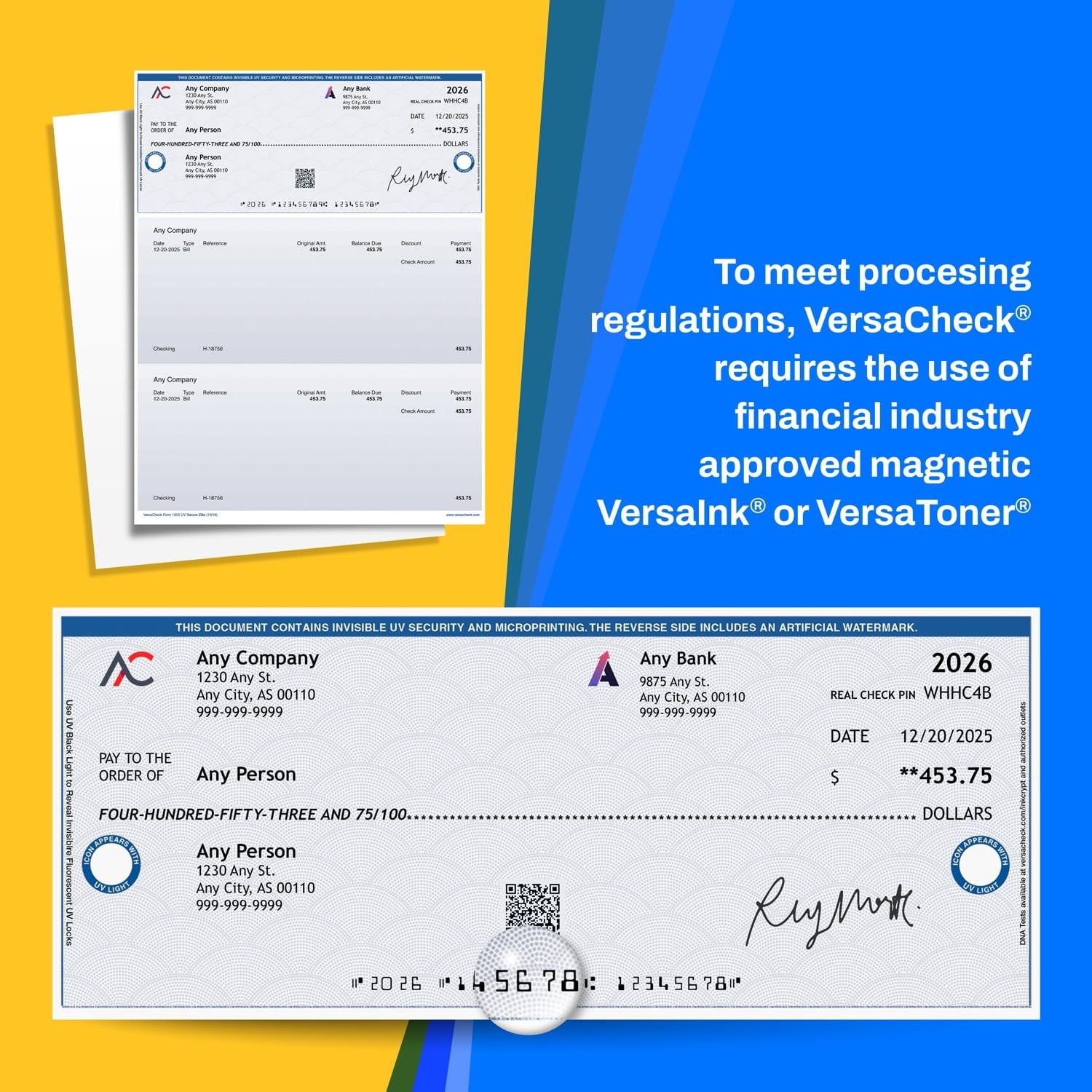 VersaCheck X1 Platinum 2026 Check Printer + 1yr Online Subscription Bundle