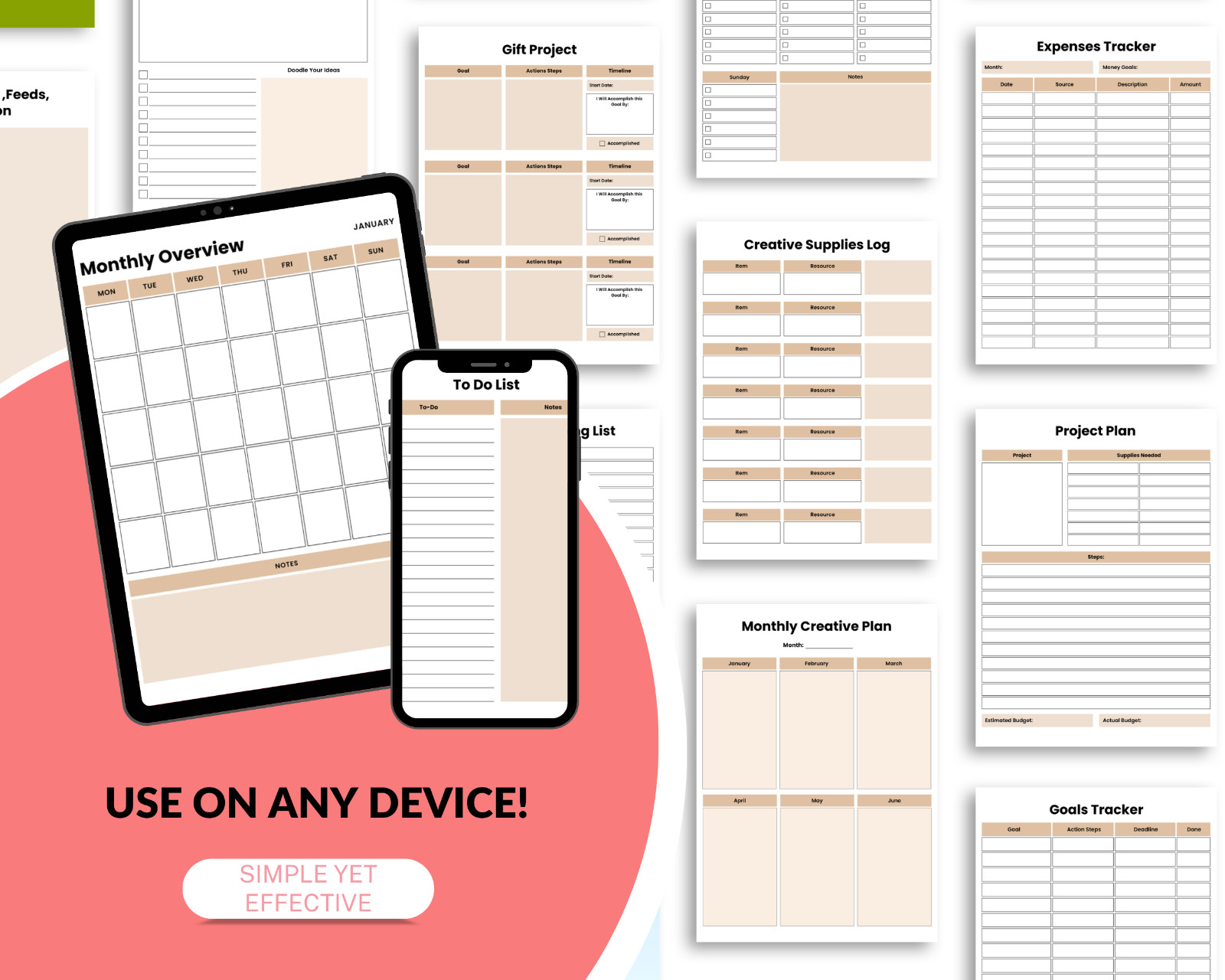 Business Planner | Printable Planner | 100+ Pages | Daily, Weekly, Monthly |