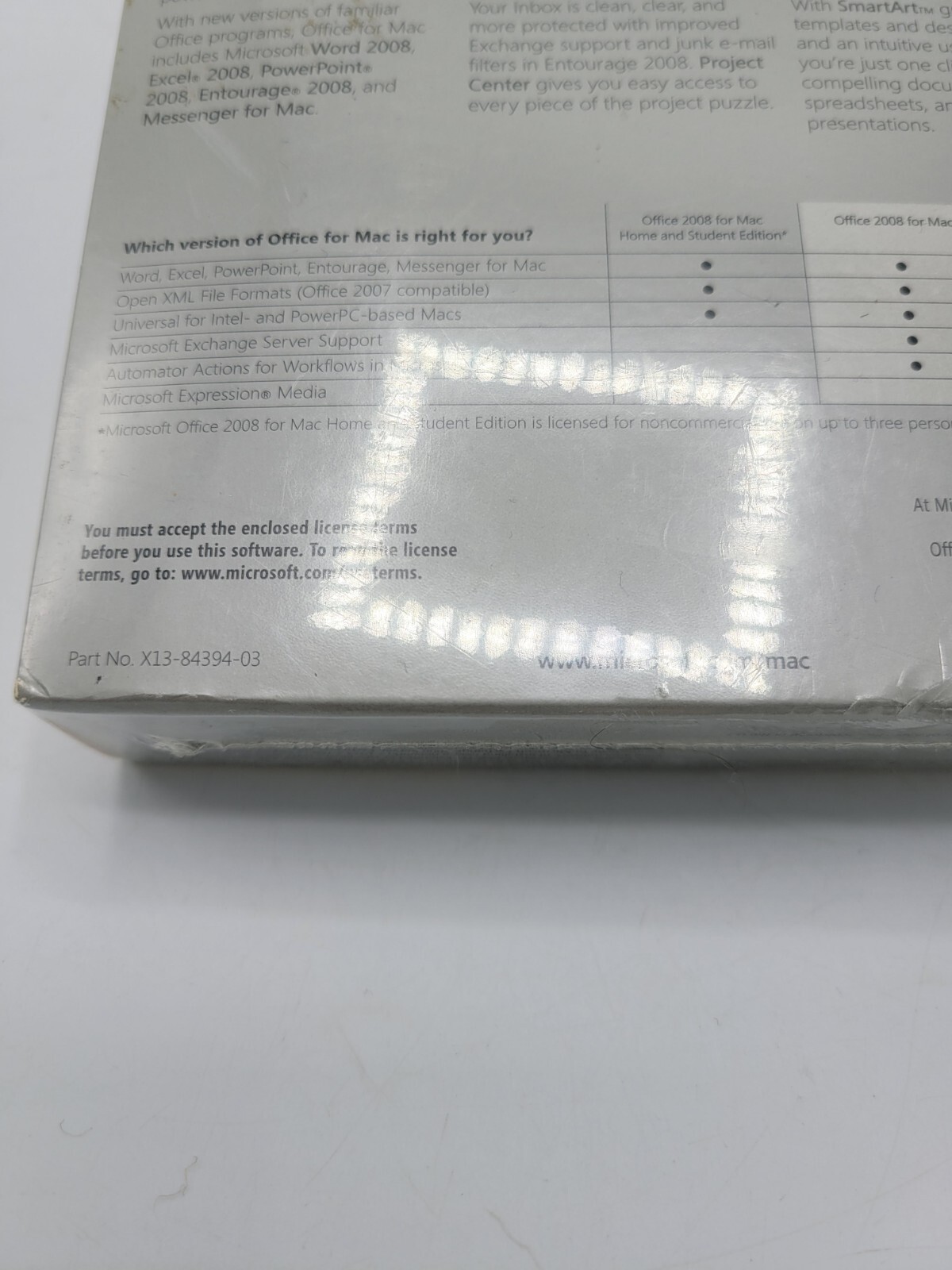 Microsoft Office: mac 2008 NEW