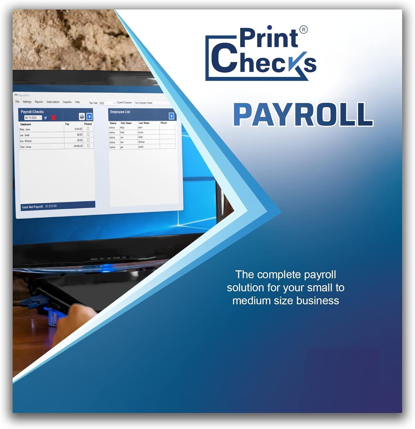 Payroll Software with Forms Generation for W-2s and 1099s – Windows Compatible