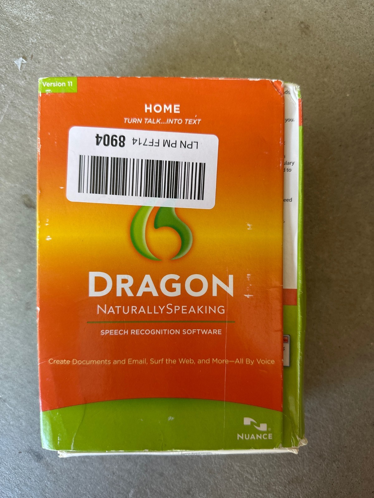 Nuance Dragon Naturally Speaking Version 11 With Microphone Home New