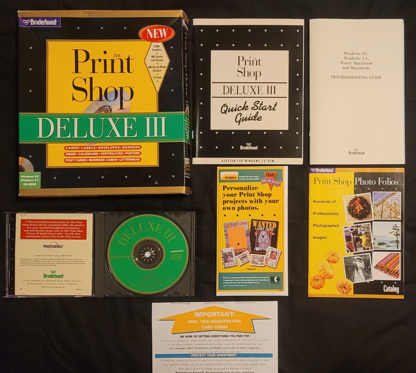 Vintage – Print Shop Deluxe III – MS Windows 3.1 & 95 Compatible – CD ROM