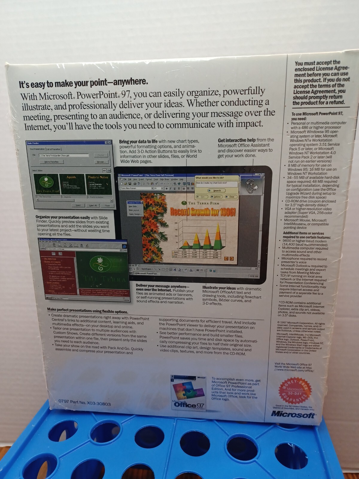 MICROSOFT PowerPoint 97 upgrade Mac Version w/KEY Presentation Graphics Program