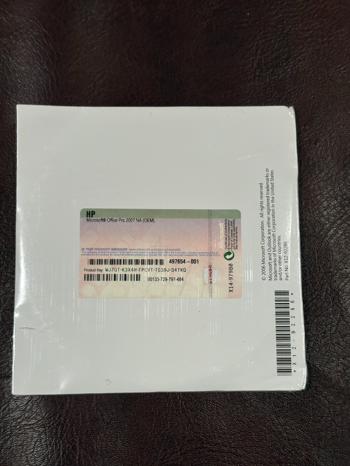 Microsoft Office 2007 Professional Full Version + Outlook MS Pro NEW SEALED Rare