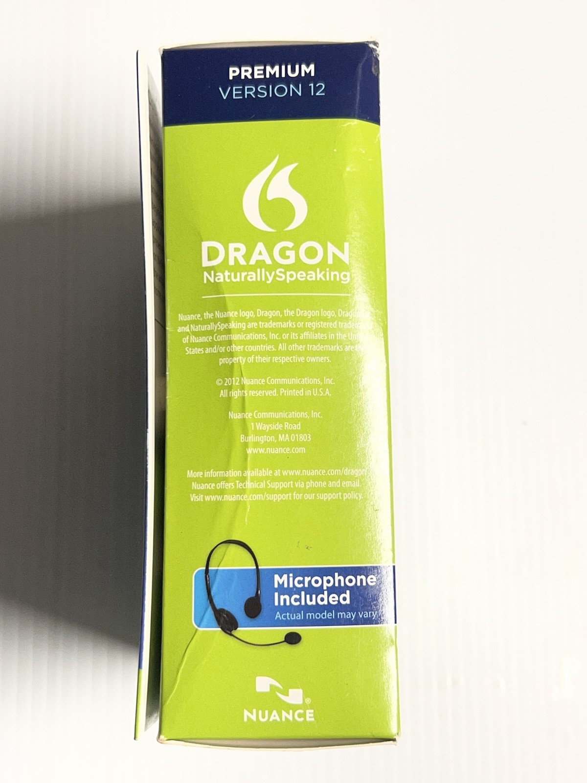 Dragon Naturally Speaking Premium Edition Speech Recognition Software Version 12