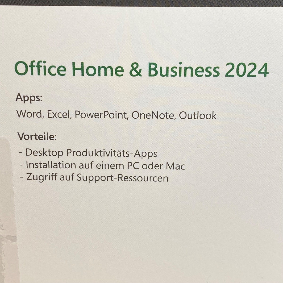 Microsoft Office Home Business 2024 German Lifetime Word Excel Outlook PC/Mac