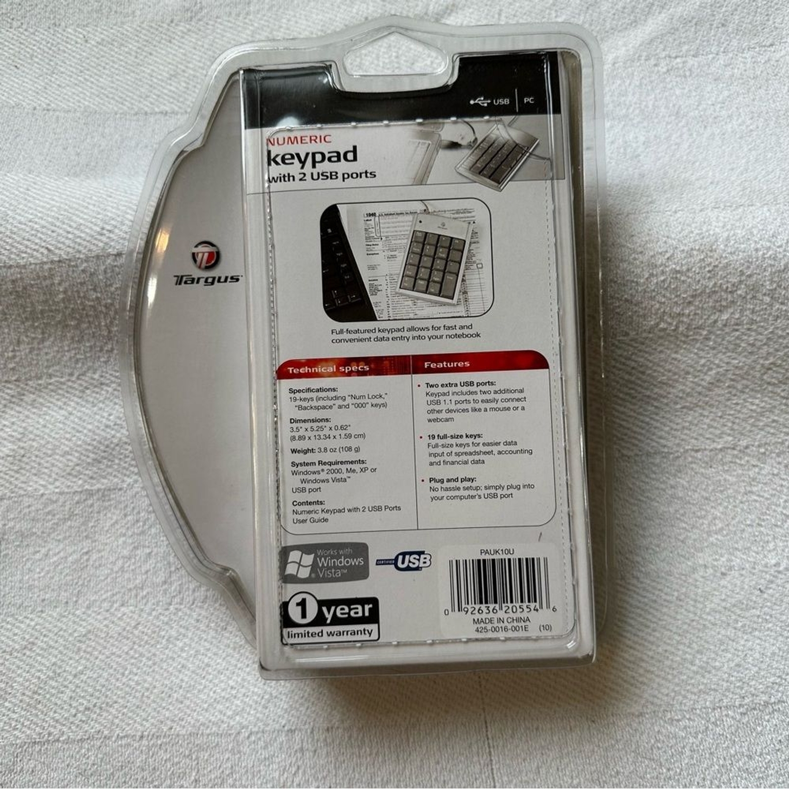 Targus numeric keypad with two USB ports
