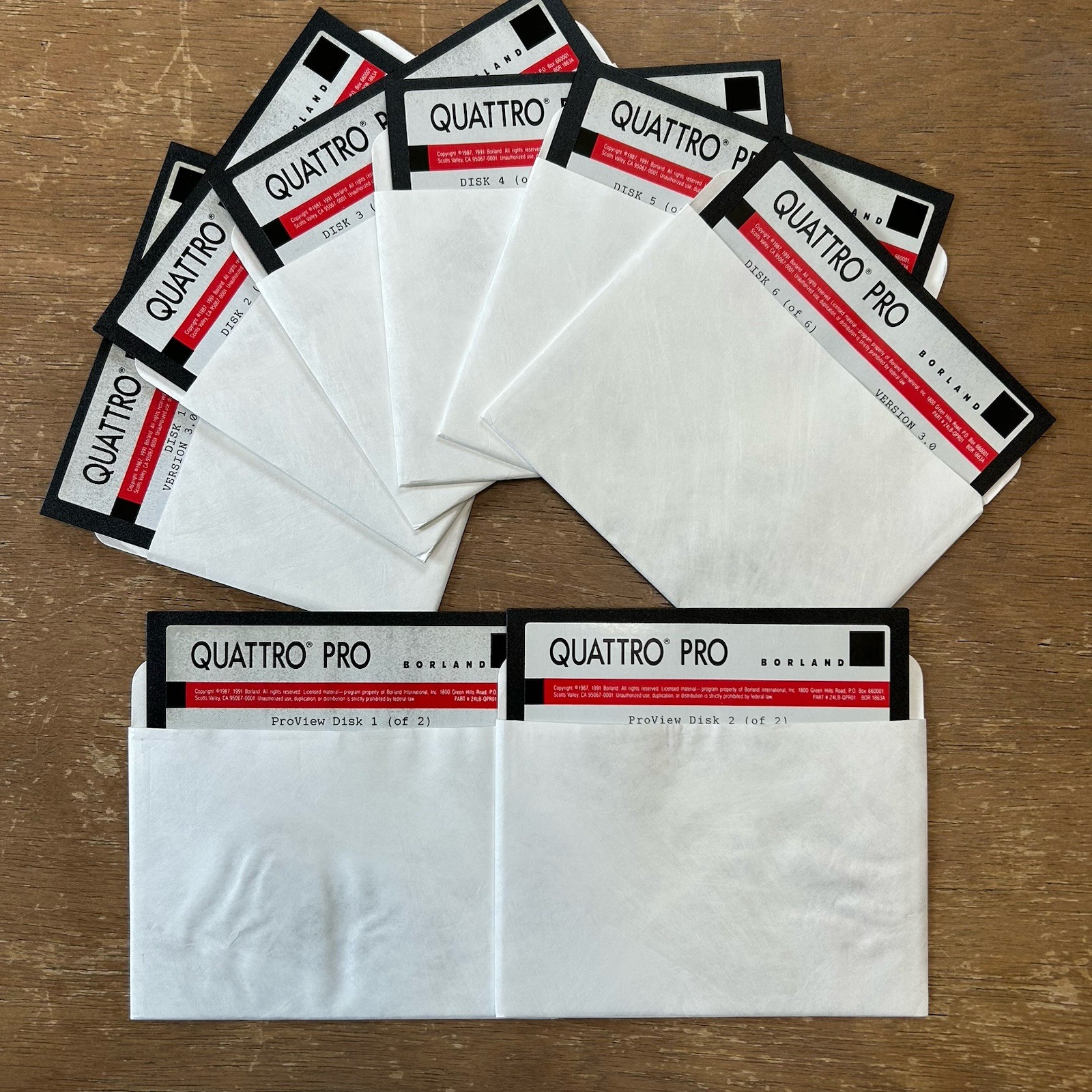 QUATTRO 3.0 For DOS Spreadsheet Software 3.5 & 5.25 Floppy Disks w/ Manuals