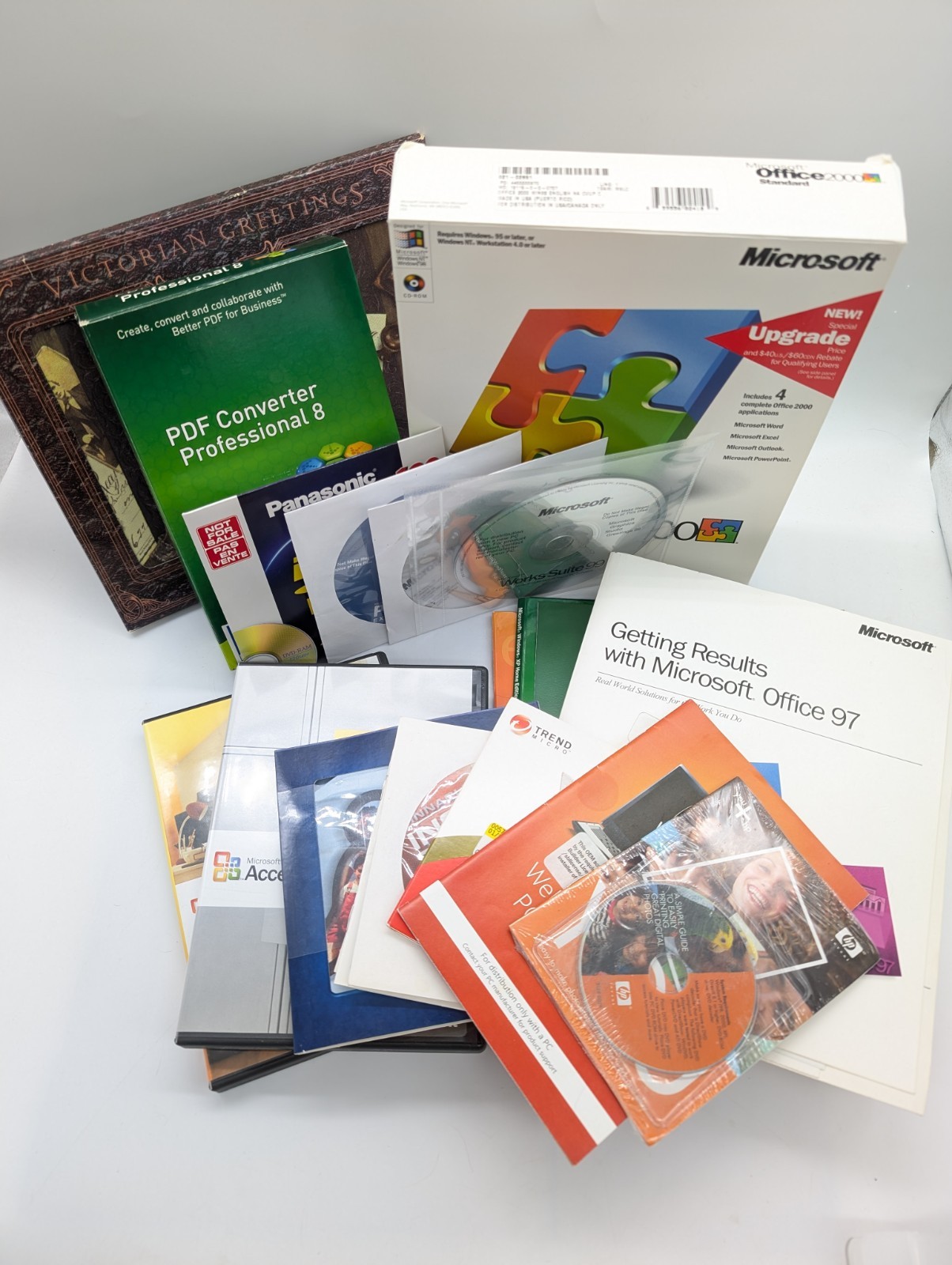 Vintage PC Software Big Lot Microsoft Office 2000, Access 2003, PDF Converter +
