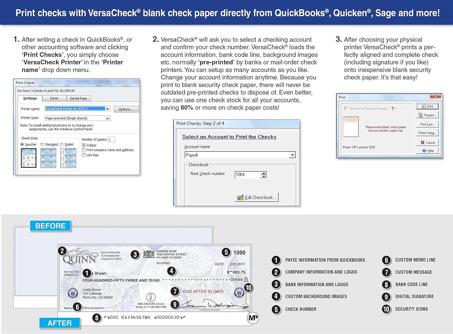 Versacheck X1 2024 for Quickbooks – Finance and Check Creation Software